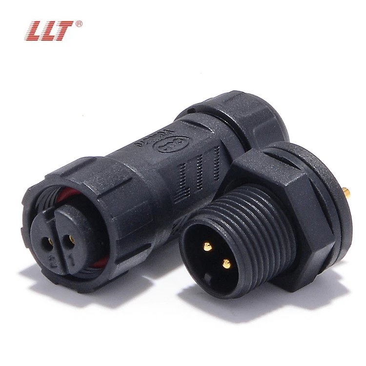 LLT 110V 10A M12 IP68 Male Female 2 3 4 Pin Panel Mounting Low Voltage Waterproof Connector detail 2