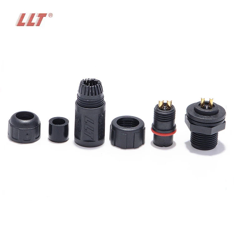 LLT 110V 10A M12 IP68 Male Female 2 3 4 Pin Panel Mounting Low Voltage Waterproof Connector detail 4
