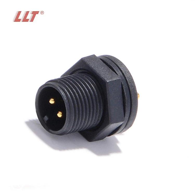 LLT 110V 10A M12 IP68 Male Female 2 3 4 Pin Panel Mounting Low Voltage Waterproof Connector detail 7