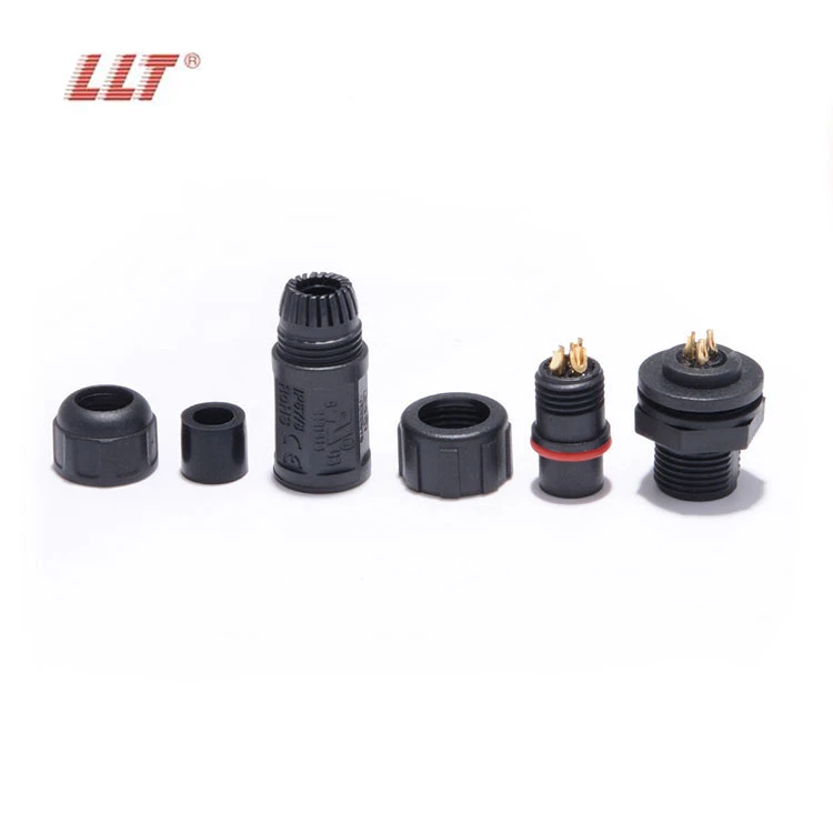 LLT 110V 10A M12 2 3 4 Pin IP67 Male Female Panel Type Waterproof Connector for Light detail 5