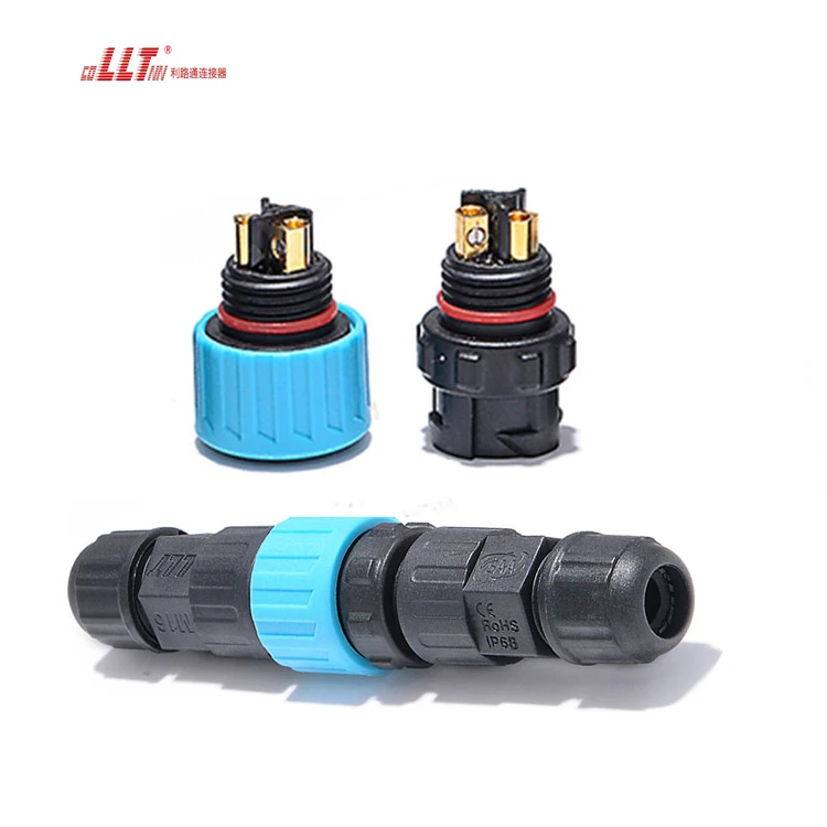 LLT M16  Quick Fast Wire Electrical Circular IP68 Waterproof Terminal Block Screw Wire Connection 3 Pin Connector