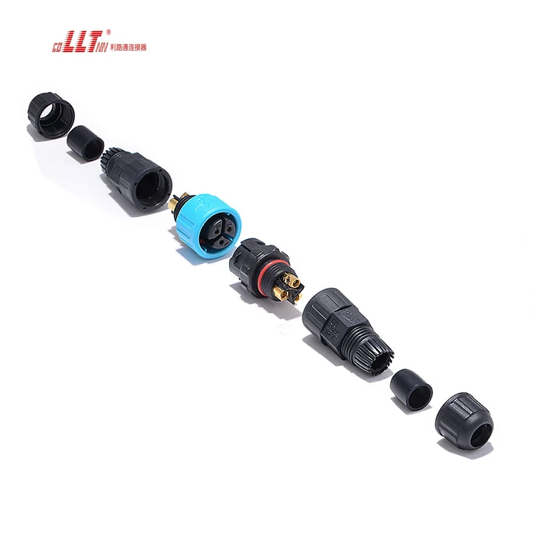 LLT M16  Quick Fast Wire Electrical Circular IP68 Waterproof Terminal Block Screw Wire Connection 3 Pin Connector