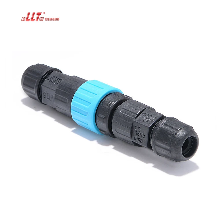 M16 2pin Plastic Connector Electrical Wire Connector Assembly Insulation Watertight Connector