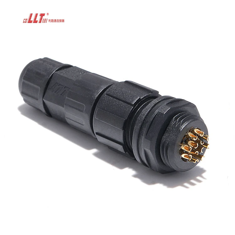 LLT 12pin Multiple Pin Low Ampere 5A 60V  Electrical  Waterproof Panel Mount Screw Connector thumbnail
