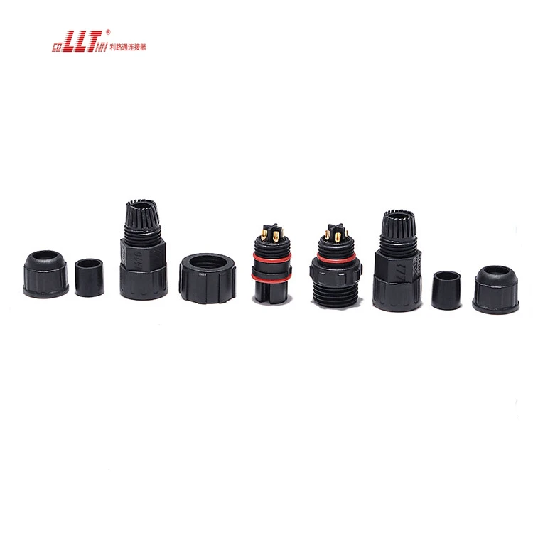 LLT M16 Waterproof Cable Connector 4 Pin Plug  IP68 Electrical Wire Waterproof Power Screw Connector