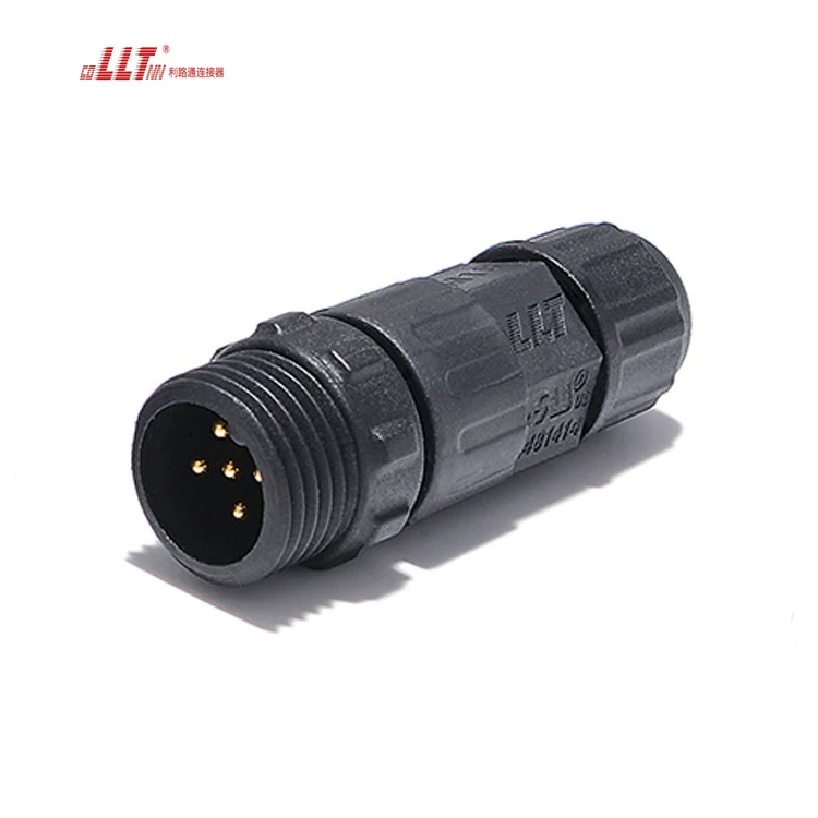 M16 LLT 5pin IP68 Plug Led Light Connector  Magnetic Power Waterproof Connector