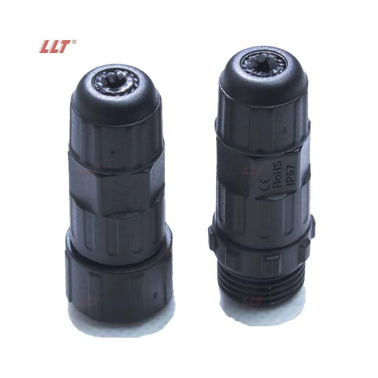 LLT M16 250V 15A Waterproof Connector IP67 IP68 2 3 4 Pin Assembly Cable Connector for Outdoor Lighting detail 6
