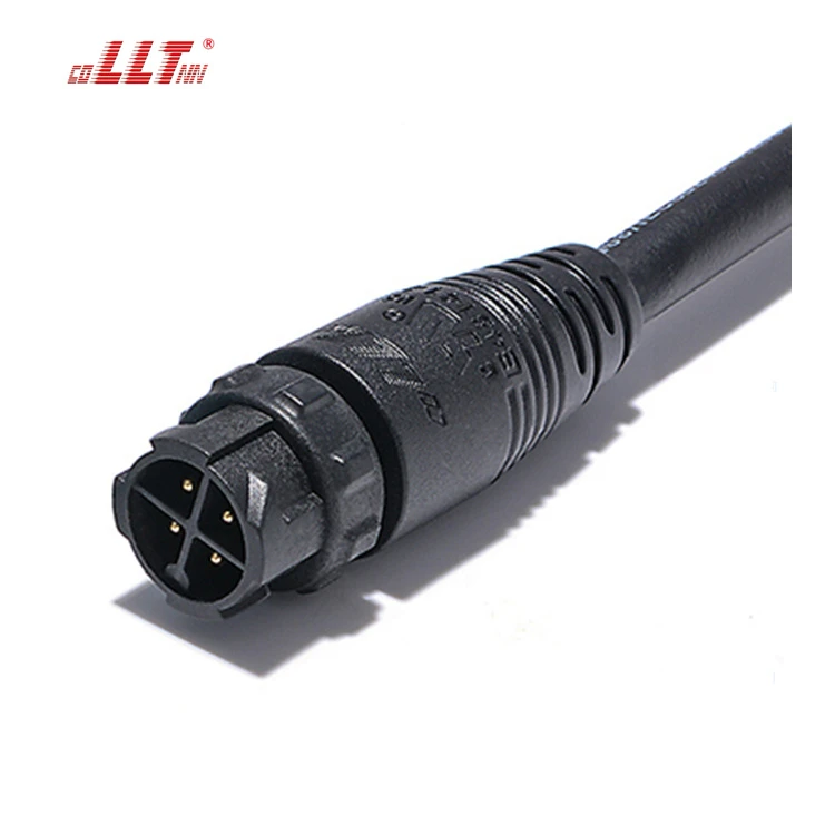LLT M16 Male Female Waterproof 2 3 4 5 Pin LED Cable Connector for Outdoor Power Lighting detail 4