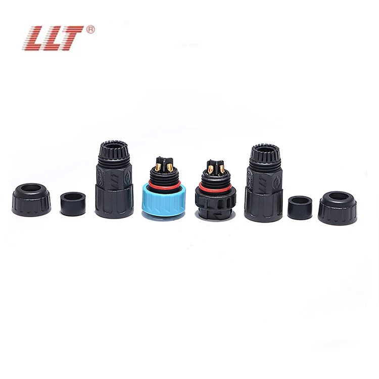 LLT M19 600V 20A 2 3 4 Pin IP67 IP68 Waterproof Male Female Connector Electric LED Growing Light Connector detail 2