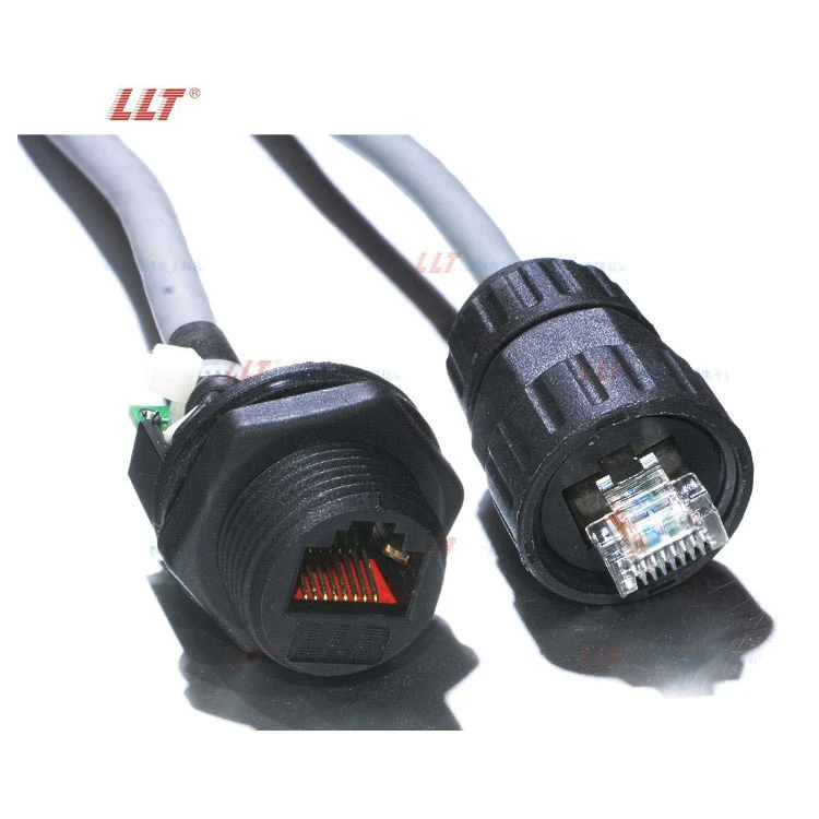 LLT Outdoor Waterproof RJ45 Connector Waterproof Cat5e Cat6 RJ45 Ethernet Cable Connector detail 3