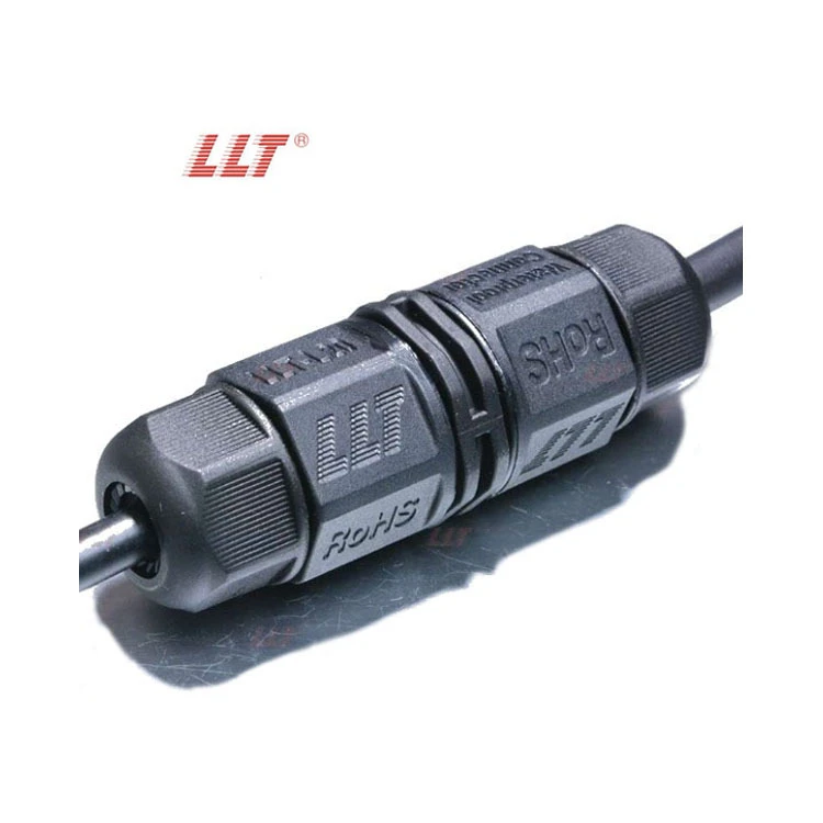 L20 3-Pole Screw Fixing Straight Waterproof Connector IP Connector Cable Joiner