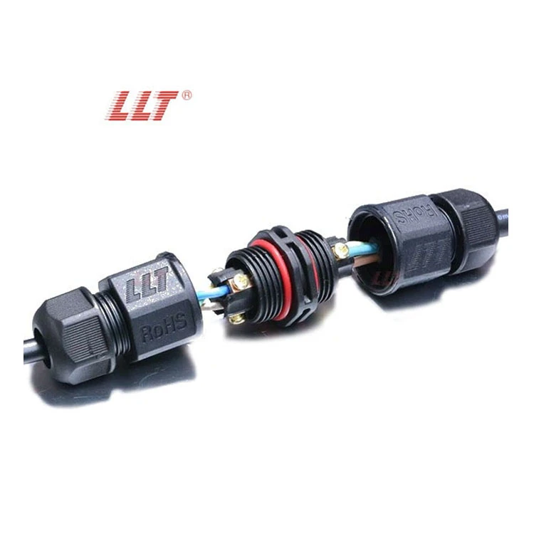 L20 3-Pole Screw Fixing Straight Waterproof Connector IP Connector Cable Joiner detail 2