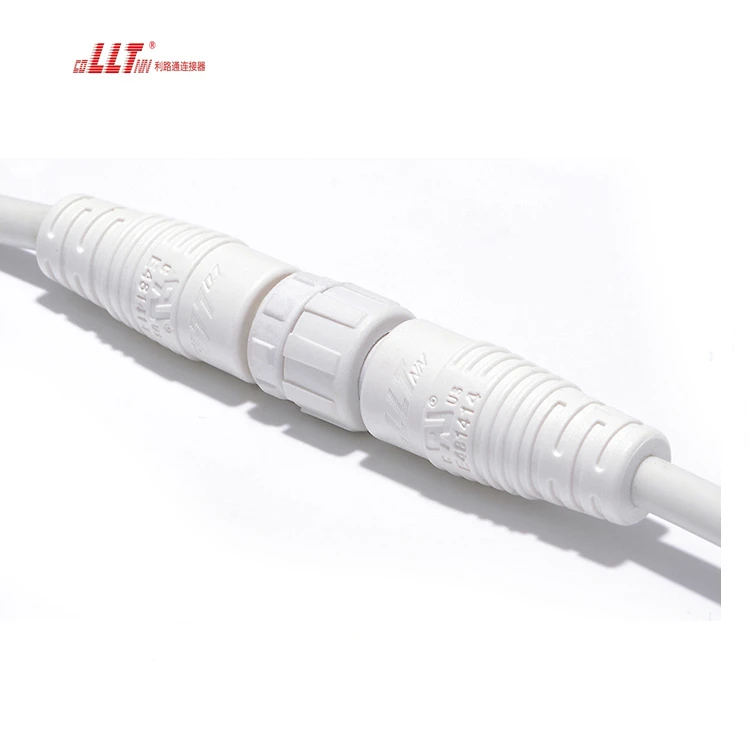 Lilutong 2+3 Pin M12 Power Plus signal  Network Cable Joiner Led Lamp  IP67 Cable Connector detail 6