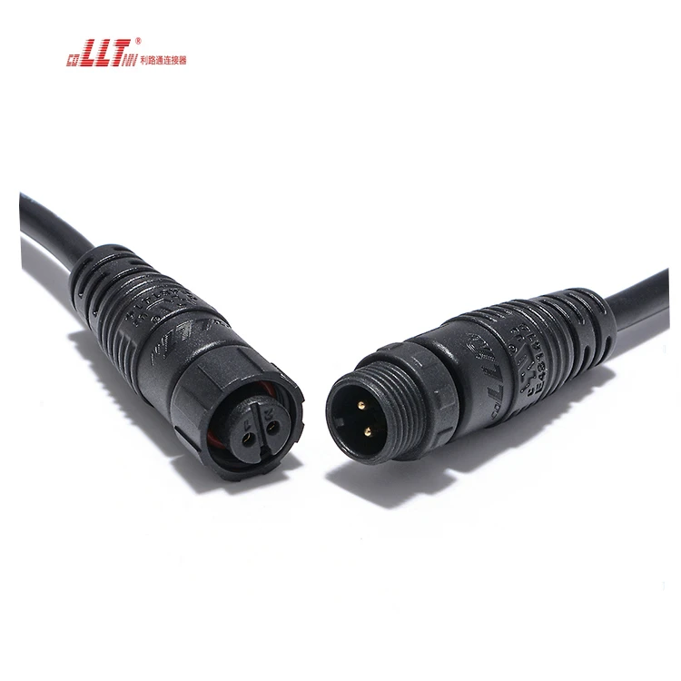 Lilutong 2pin M12 110V 10A Cable to Cable Best Waterproof Wire Connector LLT Manufacturer