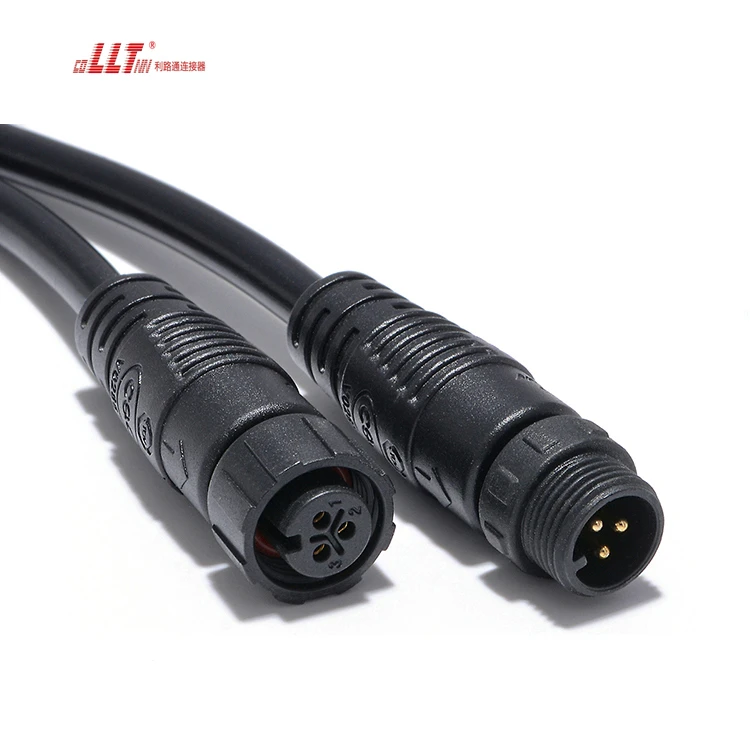 LLT  M12  3pin Battery Charge Outdoor Cable  IP67 Waterproof Cable Connector detail 2