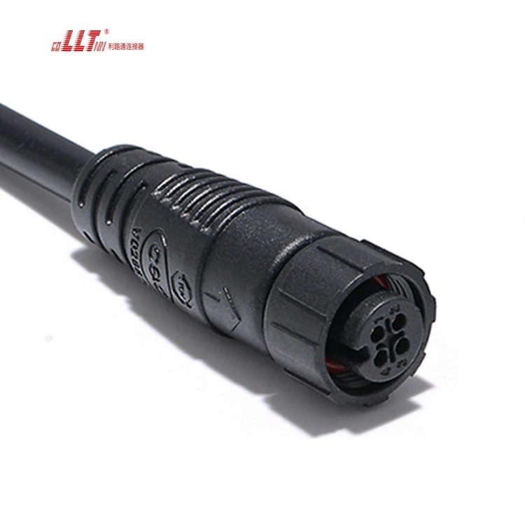M12 Waterproof IP67 Industrial Plug Male  Female Molding Cable 4Pin Connector detail 3
