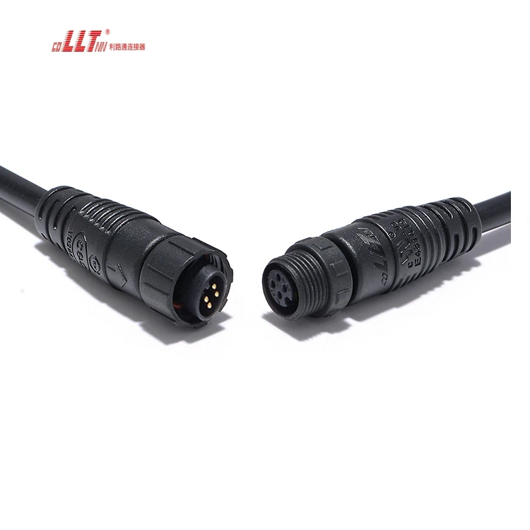 M12 Waterproof IP67 Industrial Plug Male  Female Molding Cable 4Pin Connector detail 5