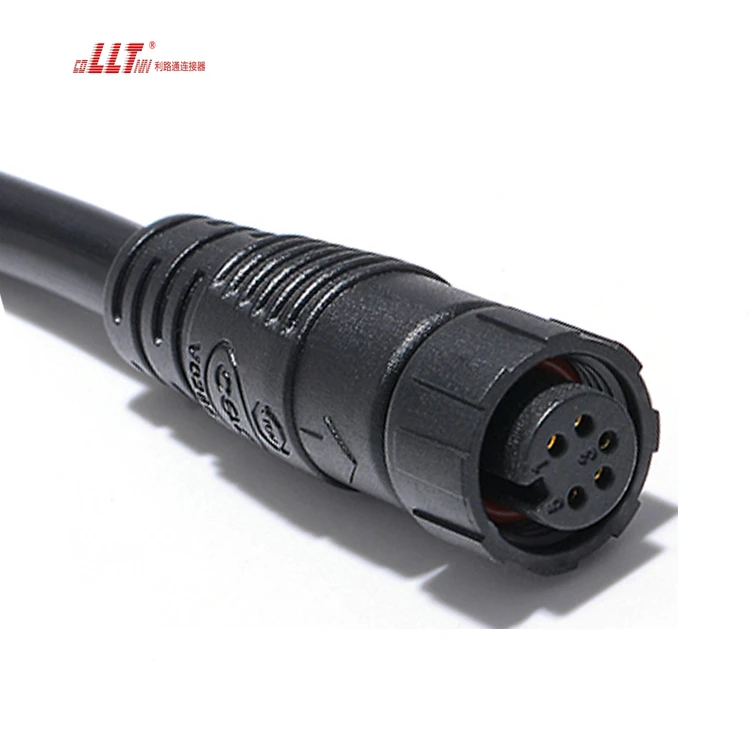 LLT M12 Led Strip  5pin Electric Wire Waterproof  Power Cable Automotive Cable Waterproof Connector detail 3