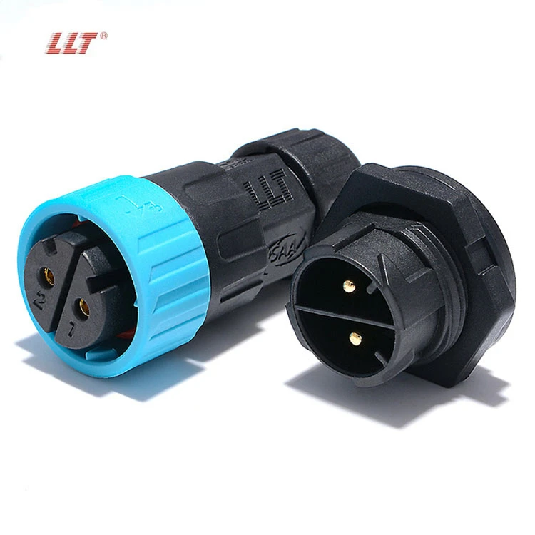LLT M25 600V 35A 3pin Male Female Front Panel Mount Waterproof Connector detail 5
