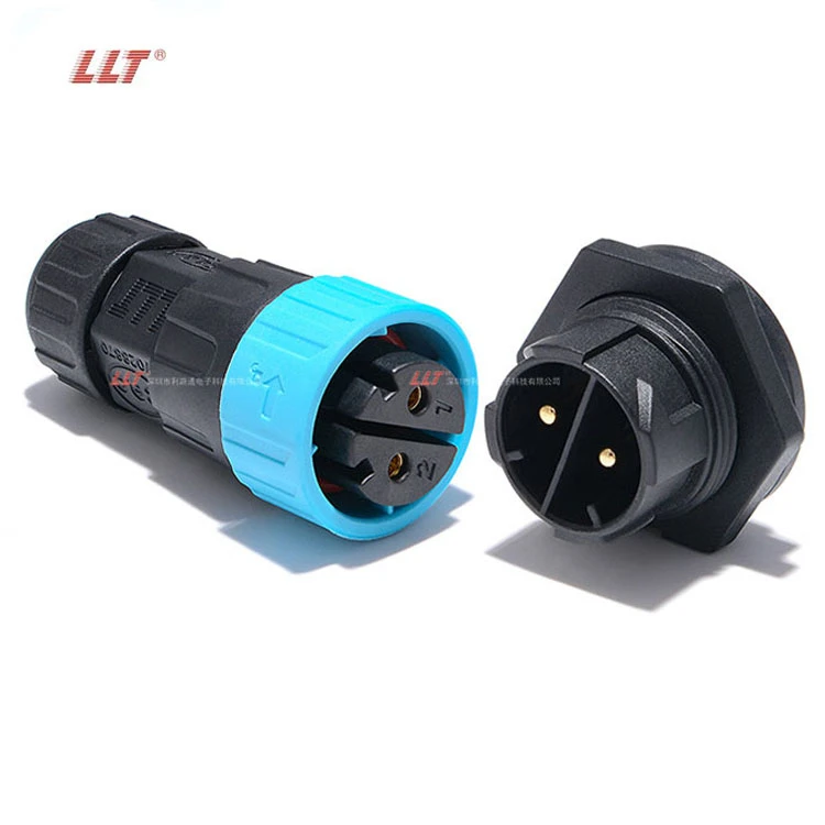 LLT M25 600V 35A 3pin Male Female Front Panel Mount Waterproof Connector