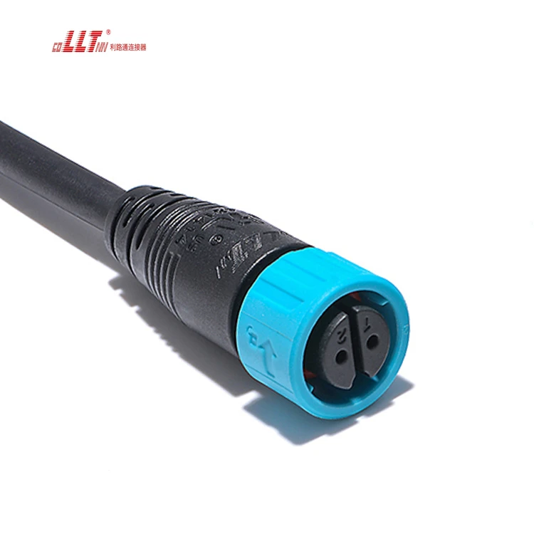 LLT Ip67 Waterproof Dc AC 2Pin Cable Circular Power Cable Connector M16 detail 3