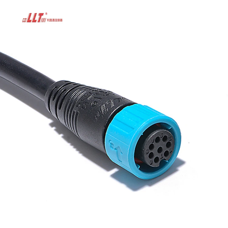 Lilutong M16 8pin mini ampere signal IP67 waterproof male female cable connector detail 3