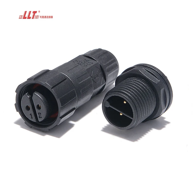 LLT 2pin M16 Industrial Circular IP68 Waterproof Electrical Panel Led Light Connector detail 3