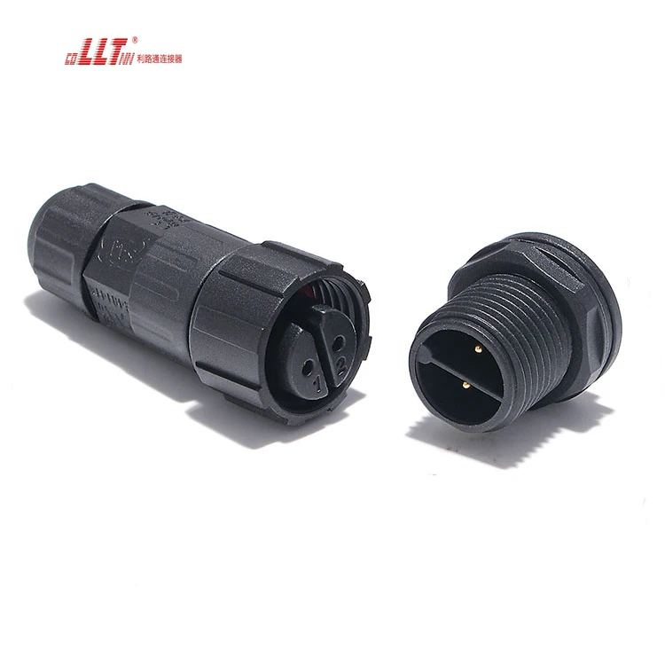 LLT 2pin M16 Industrial Circular IP68 Waterproof Electrical Panel Led Light Connector detail 2