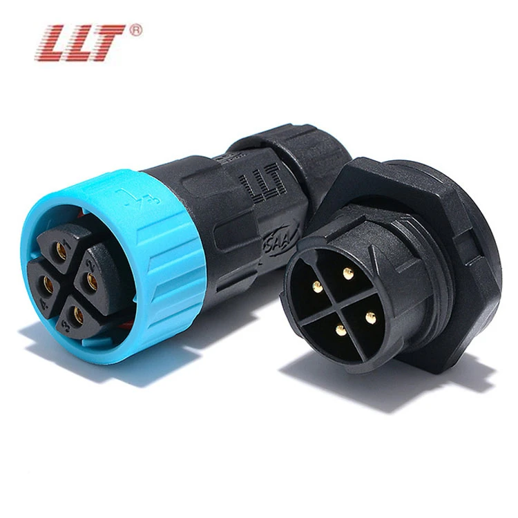 LLT 35A M25 2 3 4 Pin Quick Lock Panel Mount Connector IP67 Waterproof Connector