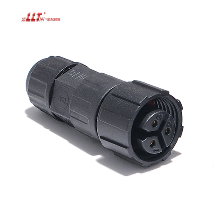 Lilutong DC AC  Power Circular Panel Mount 3pin Waterproof Connector M16 detail 5