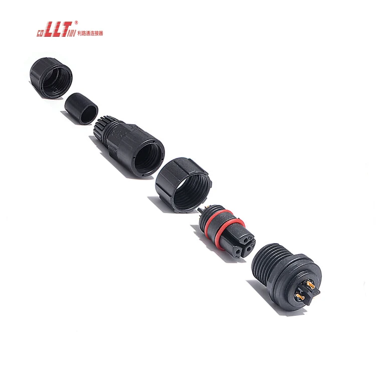 Lilutong DC AC  Power Circular Panel Mount 3pin Waterproof Connector M16 detail 6