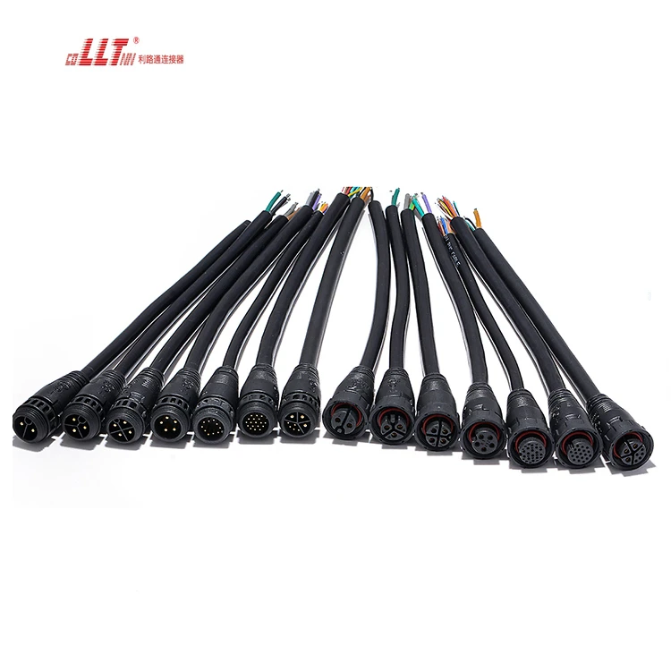 LLT M19 3+5pin Combined Power signal Electrical Wire Circular Outdoor Light Cable Connector detail 5