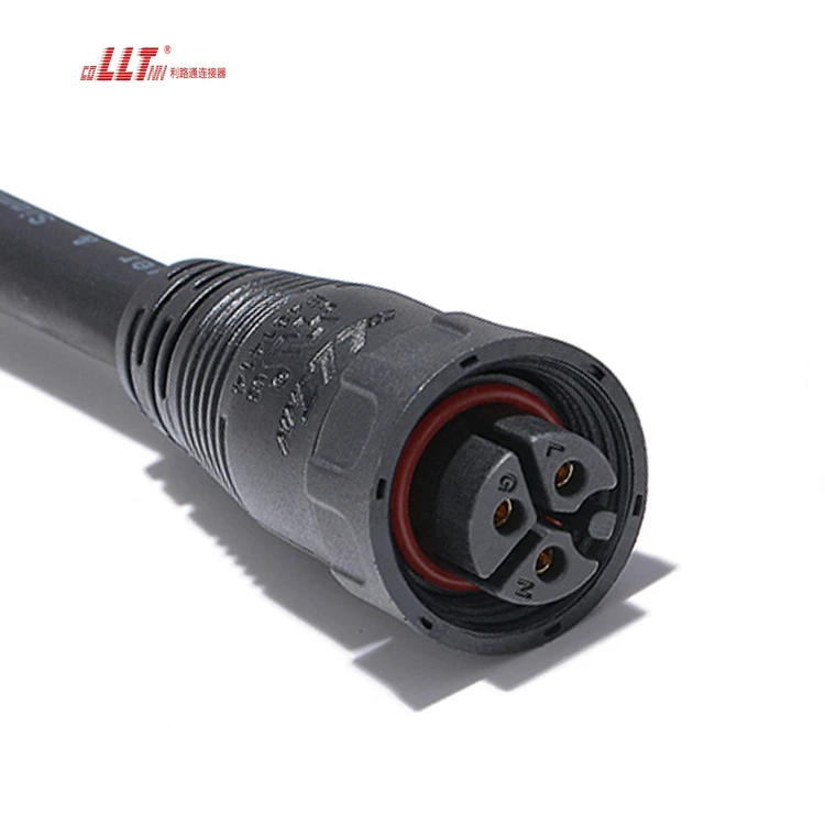 LLT M19 600V 20A 3 Pin IP68 Waterproof Electrical Cable Wire Connector Cable Joint detail 3