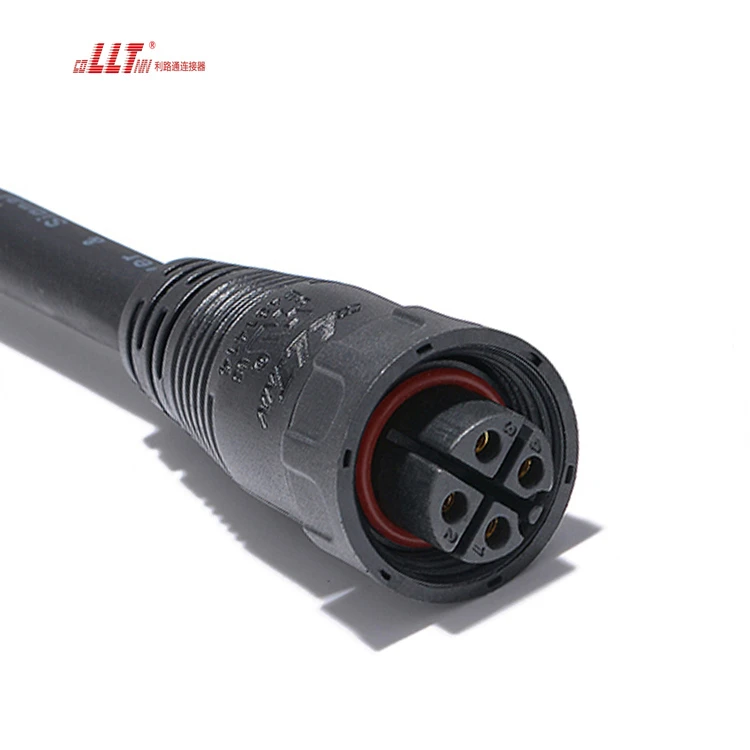 LLT 4pin 600V 20A M19 IP67 Waterproof Power Outdoor Electrical Cable Connector detail 2