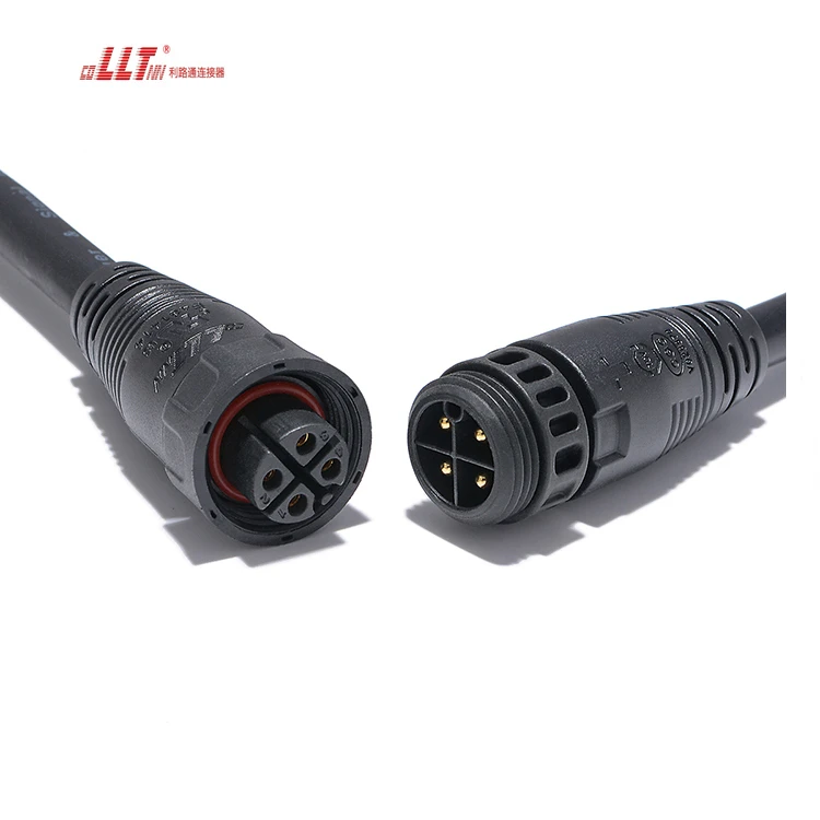 LLT 4pin 600V 20A M19 IP67 Waterproof Power Outdoor Electrical Cable Connector detail 5