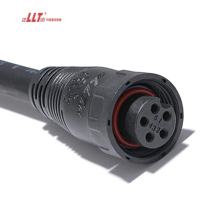 5pin M19 IP67 Waterproof Indoor Outdoor Power Cord Led Cable Connector detail 3
