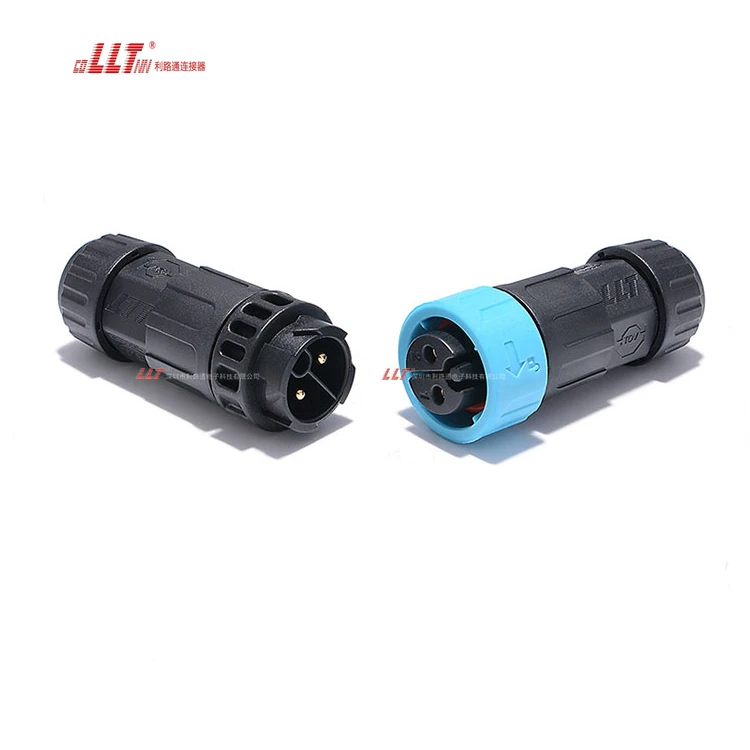 Lilutong M19 600V 20A 2Pin Assembly Connector Male Female Waterproof LED Outdoor Lighting Power Connector detail 5