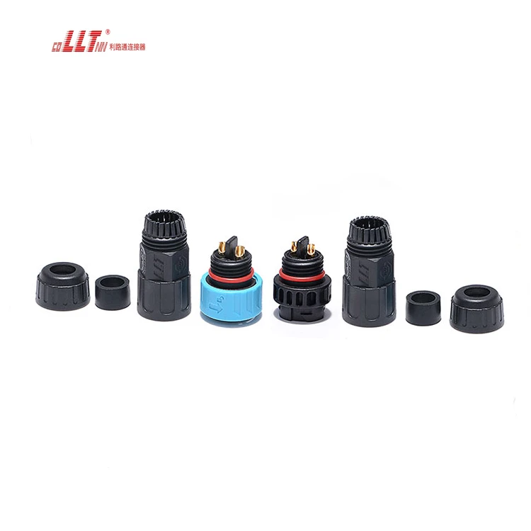 Lilutong M19 600V 20A 2Pin Assembly Connector Male Female Waterproof LED Outdoor Lighting Power Connector detail 6