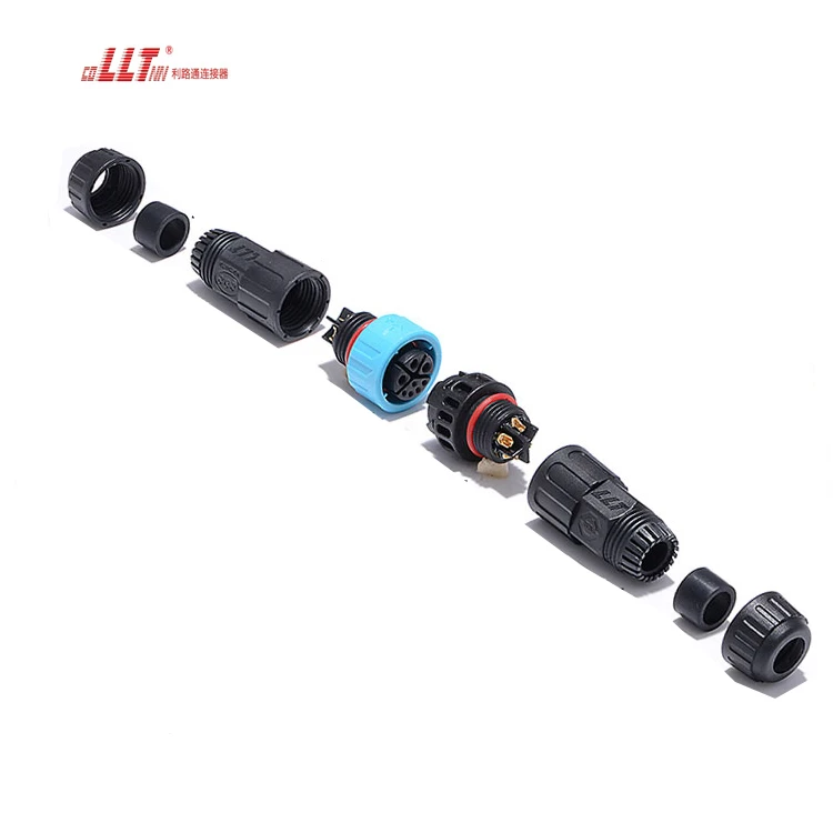 LLT Power and signal 3+5pin Electrical Push Lock IP68 Waterproof Wire Connector detail 4
