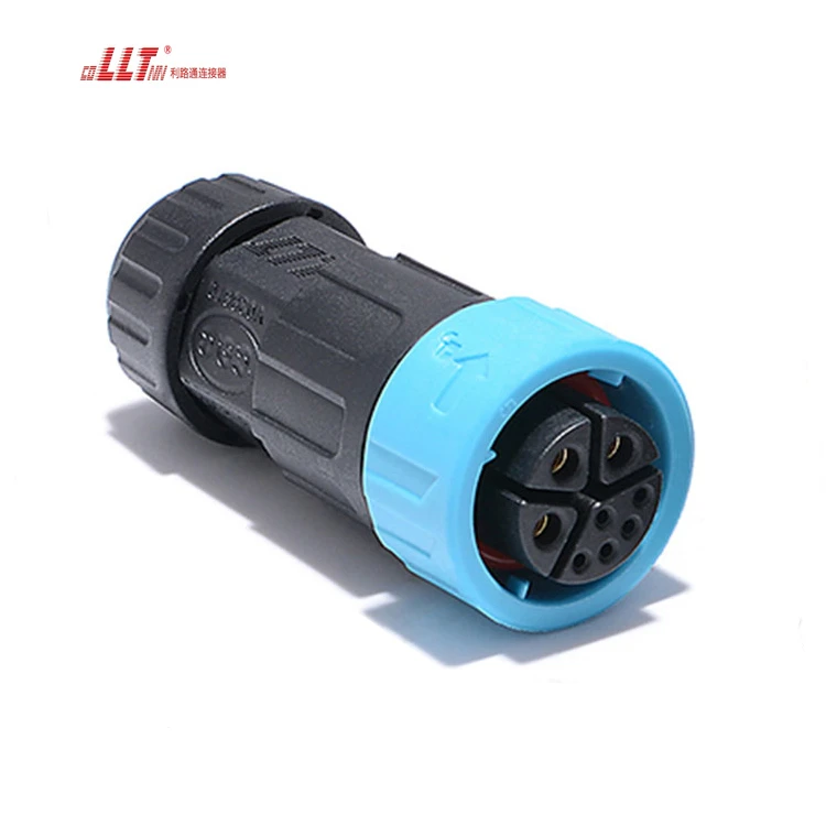 LLT Power and signal 3+5pin Electrical Push Lock IP68 Waterproof Wire Connector detail 6