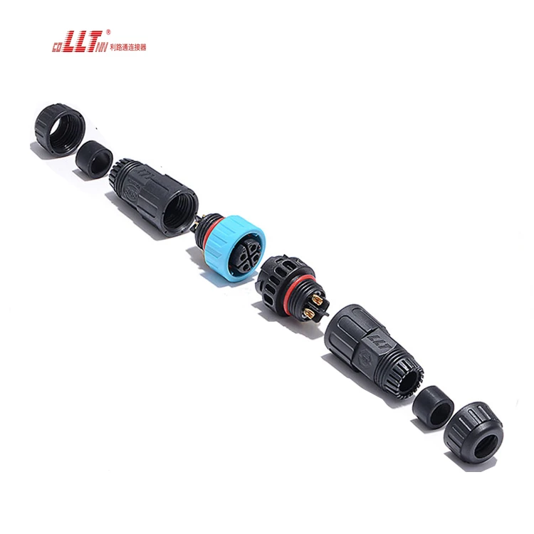 M19 LLT Factory 4Pin Round Plug  Ip67 Ip68 Waterproof Electrical Ac Connector for the Solar Inverter detail 6
