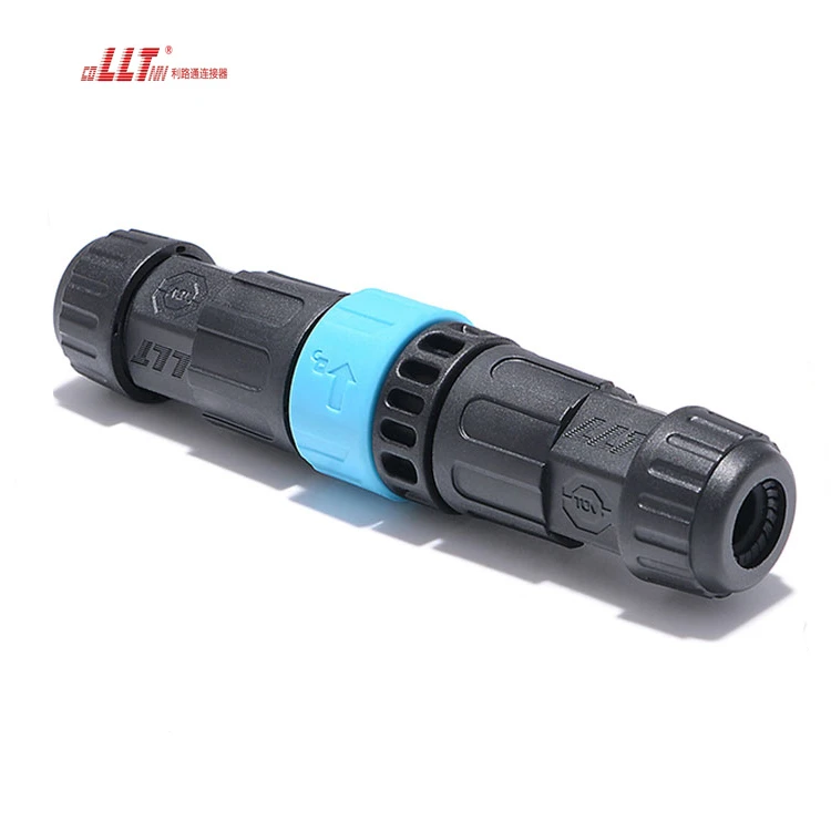 LLT IP68 Waterproof 3Pin M19 Circular Cable Connector Male Female Plug  Copper Brass Contracts for Electrical Power detail 3