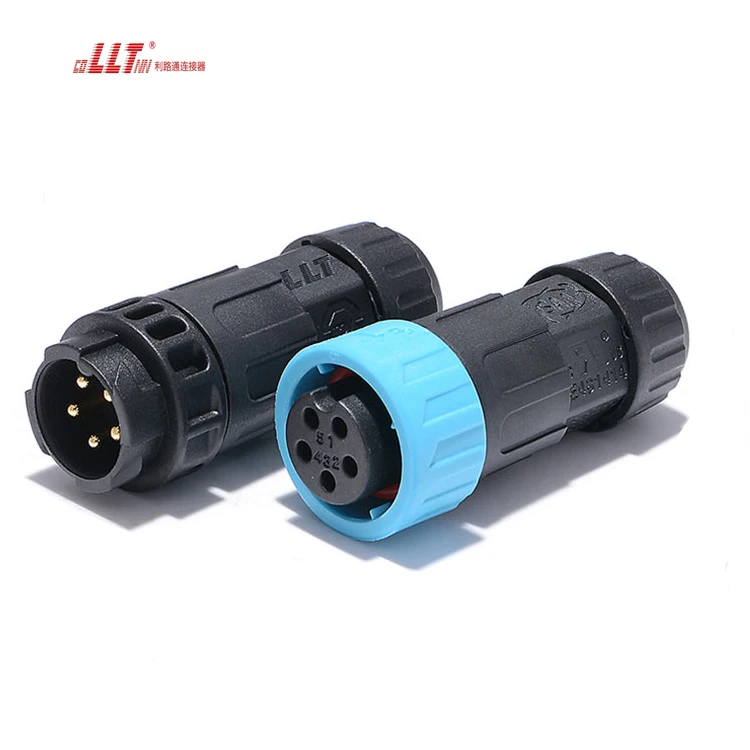 Lilutong M19 5pin Automotive Connector Male Female Electrical  IP68 Waterproof Power Led Light Connector detail 6
