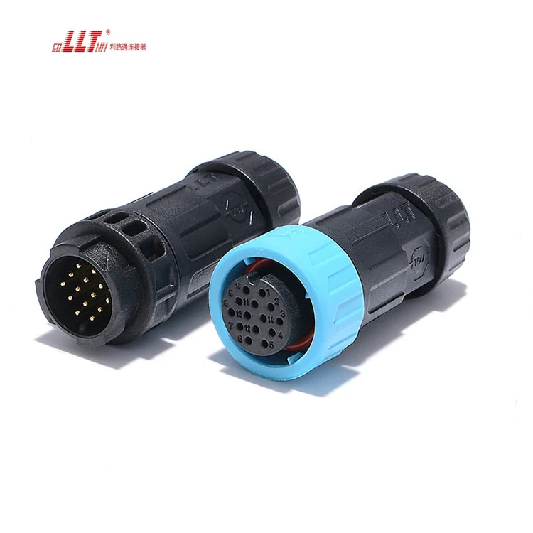 Lilutong M19 14pin electrical cable signal IP68 watertight connector