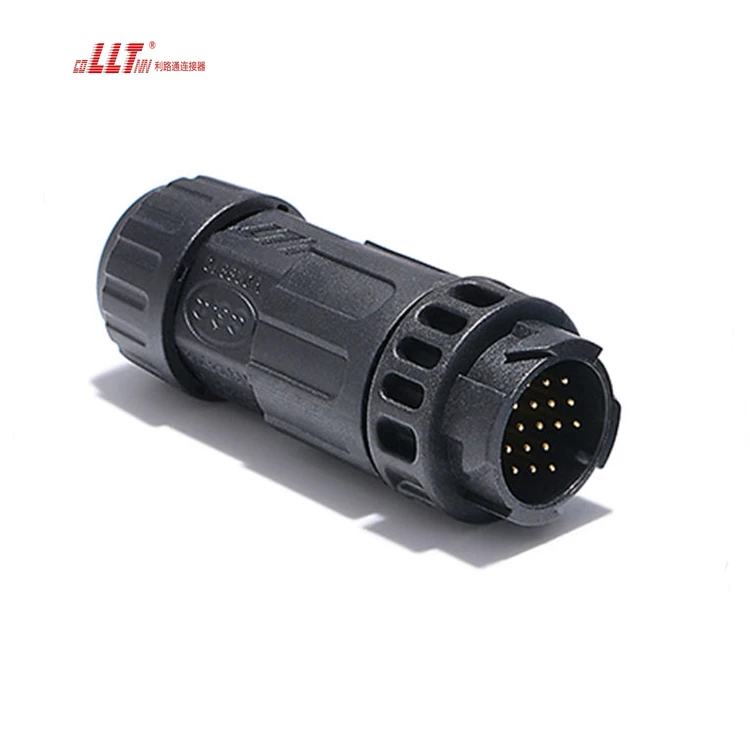 LLT M19 110V 5A 18 Pin  IP68 Waterproof Connector Docking Welding Quick Male Female Aviation Cable Wire Connector detail 4