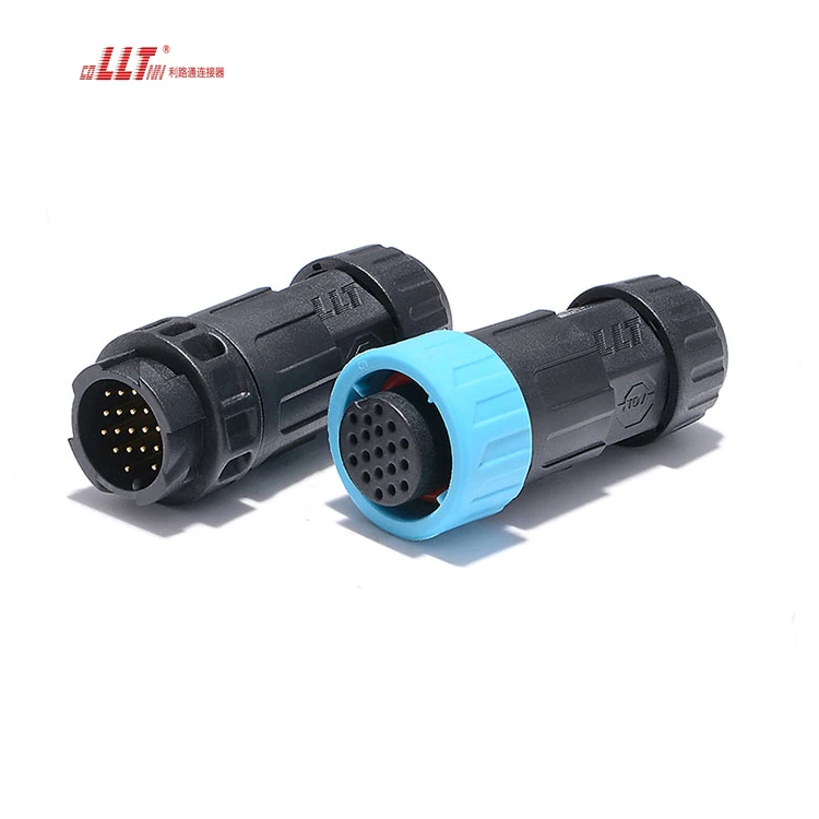 LLT M19 110V 5A 18 Pin  IP68 Waterproof Connector Docking Welding Quick Male Female Aviation Cable Wire Connector detail 5