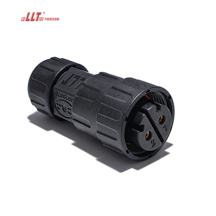 LLT 2Pin Plastic Ip68  Waterproof Electrical  Assembly M25 Led Light Screw Connector for Lamp detail 4