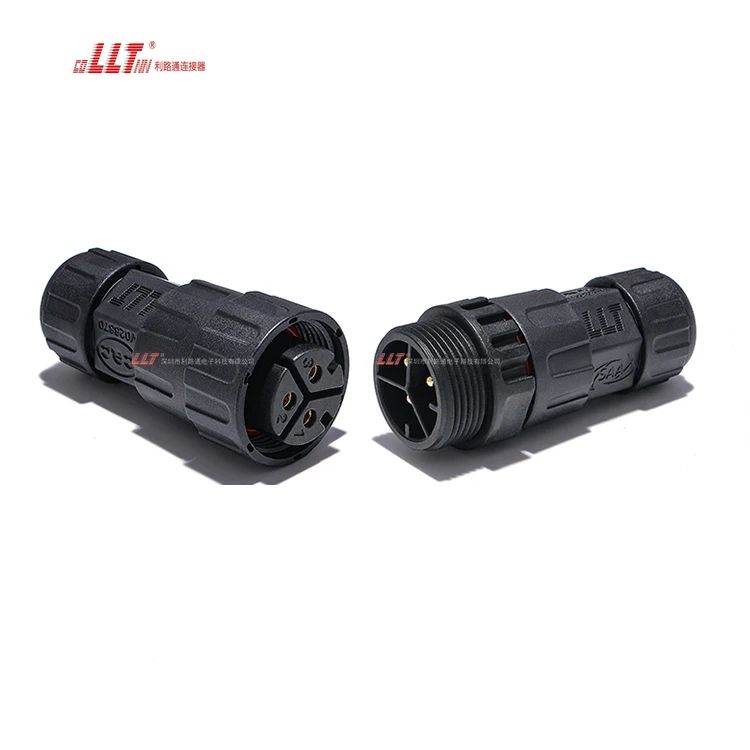 LLT Electrical  M25 35A 600V Circular Led Ip68 3pin Waterproof Cable  Connector