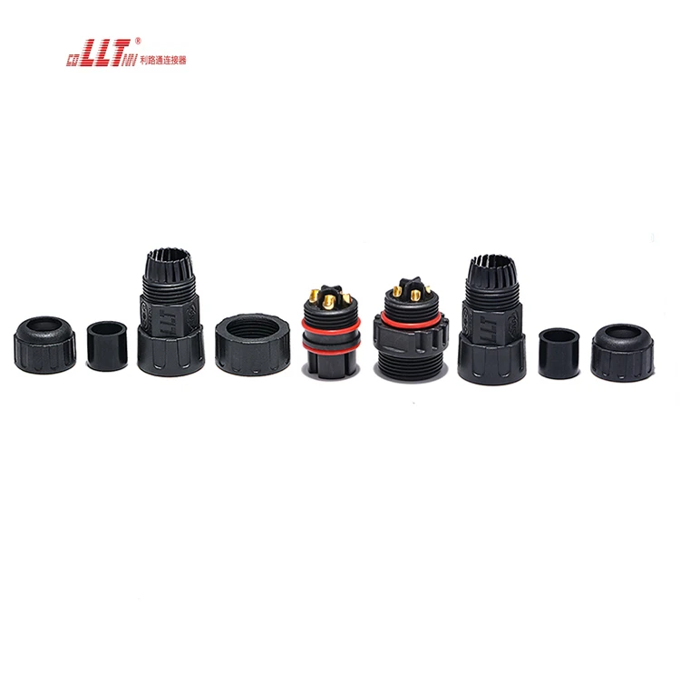 LLT M25 Circular 4pin IP68 Waterproof Electrical Male to Female Led Strip Assembly Connector detail 3
