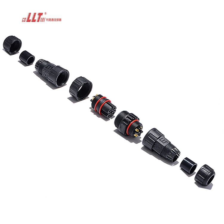 LLT M25 Circular 4pin IP68 Waterproof Electrical Male to Female Led Strip Assembly Connector detail 6